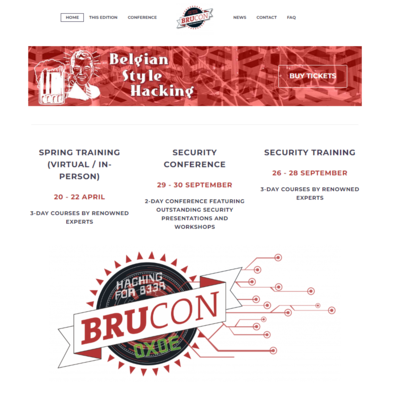 Startseite der BruCON-Webseite